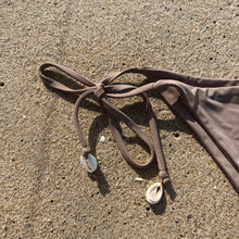 Load image into Gallery viewer, Driftwood Cowrie Shell Tie Bikini Set