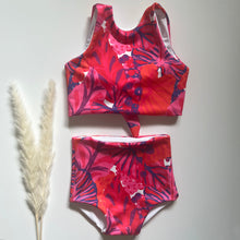 Load image into Gallery viewer, High Waisted Toddler Bikini Bottom- Aloha Print- 2T