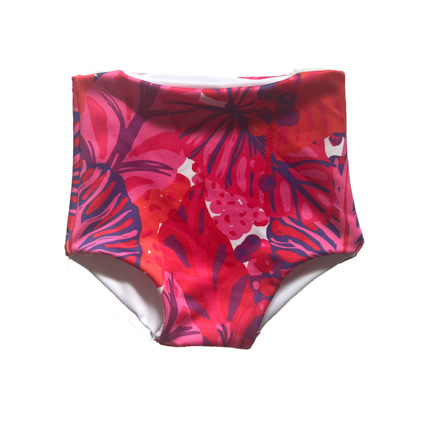 High Waisted Baby/Toddler Bikini Bottom- Aloha Print- 2T