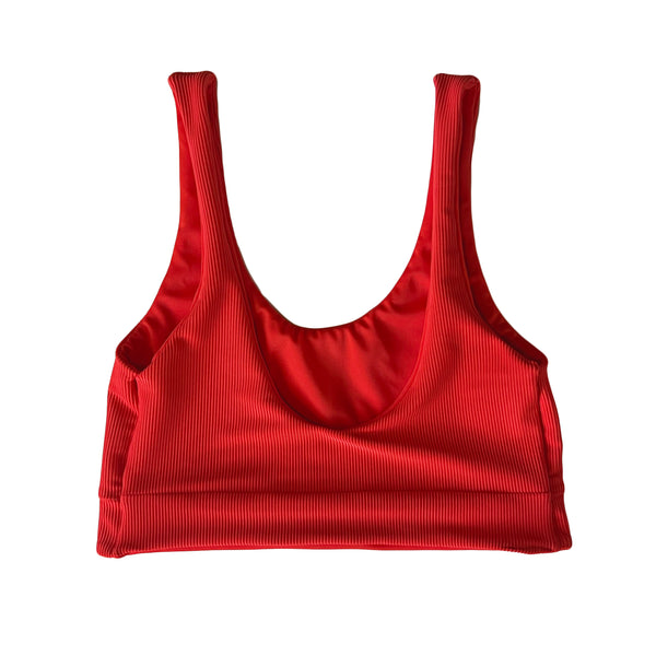 Olivia Top - Firecracker Ribbed- S