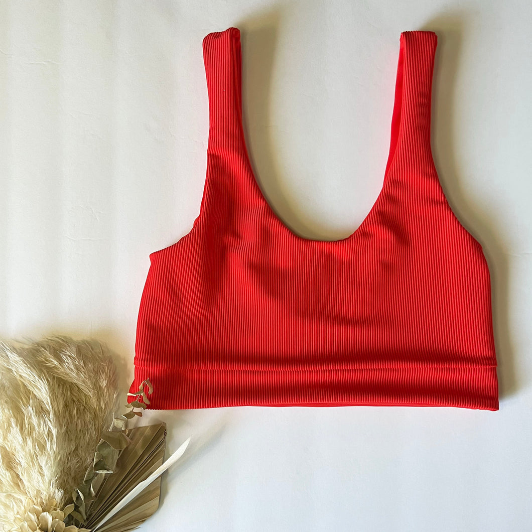 Olivia Top - Firecracker Ribbed- S